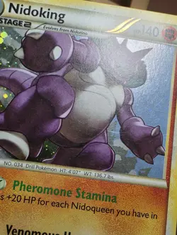 SWIRL MP Nidoking 6/102 Triumphant Cosmo Holo Pokemon TCG - Image 4