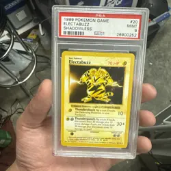 1999 Pokemon Shadowless Electabuzz PSA 9 Mint #20 Base Set - Image 1