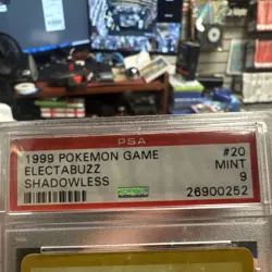 1999 Pokemon Shadowless Electabuzz PSA 9 Mint #20 Base Set - Image 4