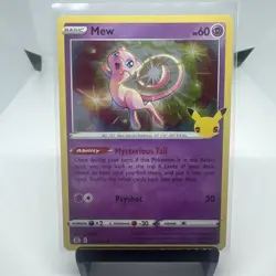 Pokemon Mew Holo Celebrations 011/025 Holo Rare 2021 25th Anniversary - Image 1