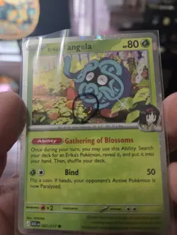 2026 Pokemon TCG Ascended Heroes Erika’s Tangela Cosmos Holo🌀 Swirl 007/217 - Image 3