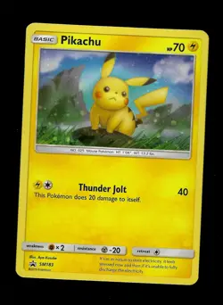 Pokemon TCG Pikachu SM183 Sun & Moon Black Star Promo Swirl NM - Image 1