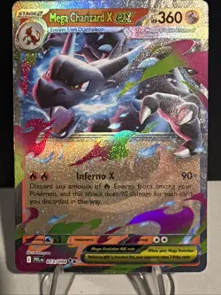 Pokemon TCG Mega Charizard X ex - Double Rare ME02: Phantasmal Flames 013/094 NM - Image 1
