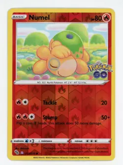Numel Reverse Holo - Pokemon 2022 Pokemon Go #13 MINT - Image 1
