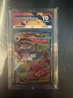 Pokemon TCG Mega Evolution Mega Venusaur EX Card 177/132 Sir NM Condition - Image 1