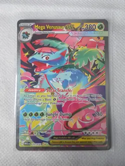 Pokemon TCG Mega Evolution Mega Venusaur EX Card 177/132 Sir NM Condition - Image 1
