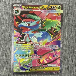 Pokemon TCG Mega Evolution Mega Venusaur EX Card 177/132 Sir NM Condition - Image 1