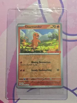 Charmander - 004/165 SEALED Reverse Holo Gamestop Stamped Promo Pokemon NM/MINT - Image 1