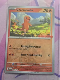 Charmander - 004/165 SEALED Reverse Holo Gamestop Stamped Promo Pokemon NM/MINT - Image 2