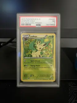 2013 POKEMON BLACK STAR PROMO LEAFEON #BW87 HOLO FOIL PSA 7 NM #105241526 - Image 1