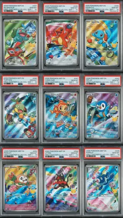 All 9 POKEMON FIRST PARTNER ILLUSTRATION COLLECTION SERIES PSA 10 SEQUENTIAL SET - Image 1
