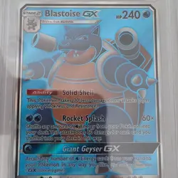 Pokemon Blastoise GX SM Black Star Promo Full Art Holo PSA 9 SM189 2019 English - Image 5