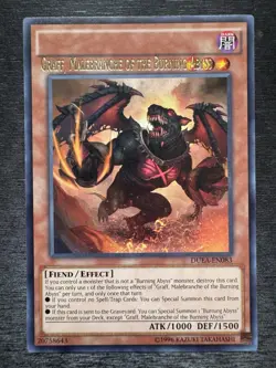 YuGiOh! Graff, Malebranche Of The Burning Abyss - Error Misprint Name Shift NM - Image 2