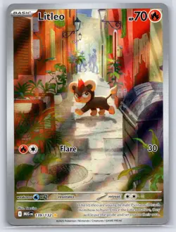 LITLEO 139/132 MEGA EVOLUTION ILLUSTRATION RARE POKEMON NEAR MINT - Image 1