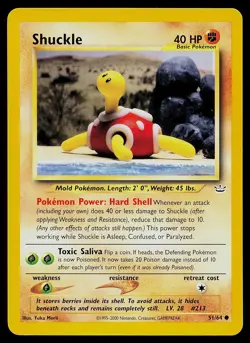 Pokemon Card Neo Revelation Shuckle 51/64 Common - Image 1