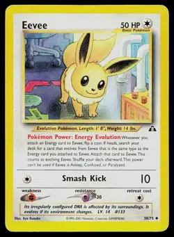 Pokemon Card Neo Discovery Eevee 38/75 Uncommon - Image 1