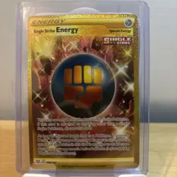 Pokemon TCG Single Strike Energy Battle Styles 183/163 Gold Holo Secret Rare NM - Image 1