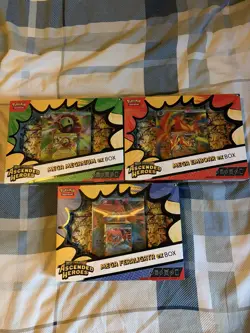 Pokemon TCG Ascended Heroes Mega Feraligatr Meganium Emboar EX Box Bundle Sealed - Image 1
