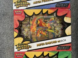 Pokemon TCG: Ascended Heroes Mega Feraligatr , Meganium , Emboar Ex Box. Sealed - Image 3