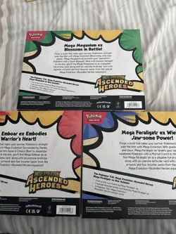 Pokemon TCG: Ascended Heroes Mega Feraligatr , Meganium , Emboar Ex Box. Sealed - Image 2