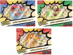 Pokemon Ascended Heroes Mega Feraligatr Meganium & Emboar ex Box - Image 1