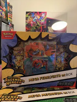 AUTHENTIC Pokemon TCG: Mega Evolution Ascended Heroes - Mega Feraligatr ex Box - Image 1