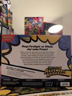 AUTHENTIC Pokemon TCG: Mega Evolution Ascended Heroes - Mega Feraligatr ex Box - Image 2