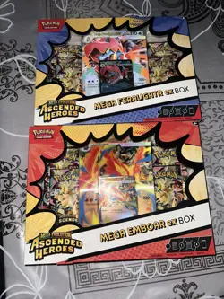 Pokemon TCG: Ascended Heroes Mega Feraligatr & Emboar Ex Box | New & Sealed✅ - Image 1