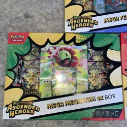 Pokemon Ascended Heroes - 3 x Ex Box Sealed - Mega Feraligatr, Meganium, Emboar - Image 2