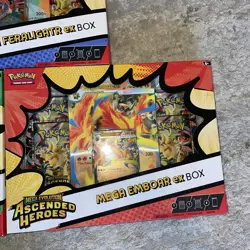 Pokemon Ascended Heroes - 3 x Ex Box Sealed - Mega Feraligatr, Meganium, Emboar - Image 3