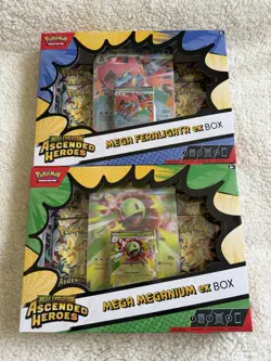 Pokemon TCG Ascended Heroes - Mega Meganium / Feraligatr Ex Box Bundle Sealed - Image 1