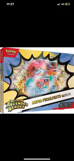 AUTHENTIC Pokemon TCG: Mega Evolution Ascended Heroes - Mega Feraligatr ex Box - Image 1