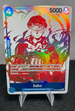 One Piece Card Game OP10-049 Sabo R Foil Royal Blood NOT FOR SALE Promo Sample - Image 1