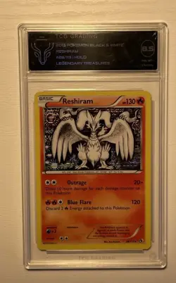 Pokemon 2013 Reshiram Holo #28 Black & White Legendary Treasures Graded TCG 8.5 - Image 1