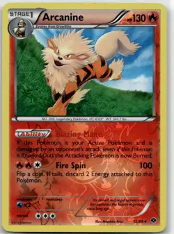 Arcanine 12/99 Rare Next Destinies Pokemon Reverse Holo Near Mint - Image 1