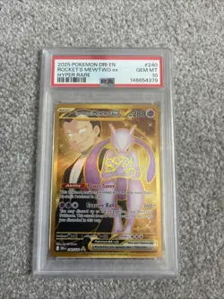 Pokemon Destined Rivals Team Rockets Mewtwo EX PSA 10 - 240/182 - Image 1