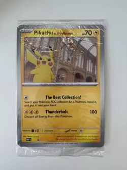 Pokemon TCG Pikachu At The Museum Promo Card - Sealed - Image 1