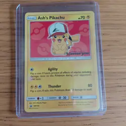 Pokemon – Sun & Moon Promo - Ash’s Pikachu (SM109) – MP - Please See Photos - Image 1