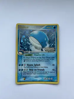 Pokemon TCG Wailord 14/92 EX Legend Maker Stamped Holo Card LP Swirl - Image 1