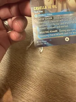 Disney Lorcana Fabled Cruella de Vil Style Icon Enchanted Card 236/204 - Image 4