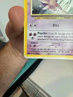 Pokemon Espeon Neo Discovery Holo Rare Unlimited 1/75 Card 2001 - Image 4