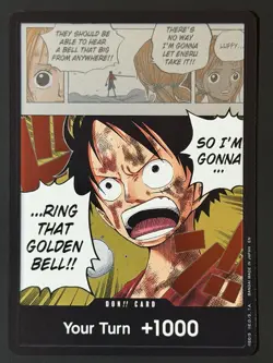 DON!! Card Luffy Your Turn +1000 One Piece OP-15 Adventure On Kami’s Island - Image 1