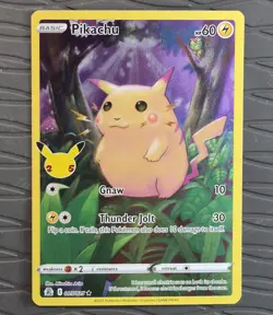 Pikachu 005/025 Celebrations Holo Rare Full Art 2021 LP/NM Pokemon Card - Image 1
