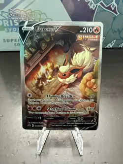 Pokemon TCG Flareon v SWSH179 Black Star Promo Card Mint Condition - Image 1