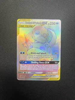 Pokemon Slowpoke & Psyduck GX TAG TEAM Secret Rare Full Art Holo Card 239/236 - Image 1
