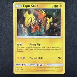 Pokemon TCG Tapu Koko SM30 Black Star Promo Cosmos Holo Bleed Card - Image 1