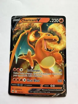 Charizard V 018/159 Sword And Shield Crown Zenith Holo Pokemon TCG Card NM - Image 1