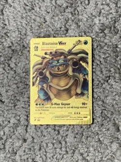 Blastoise VMax HP350 G-Max Geyser Blkstar Promo Gold Foil Fan Art Card NM!!! - Image 1