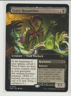 Grave Researcher - Extended Art Rare MtG Card SOS 325 - Image 1