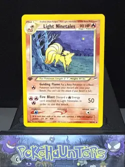 Pokemon Card Light Ninetales 50/105 1st Edition Neo Destiny Set Near Mint - Image 1